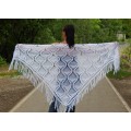 White Crochet Shawl Wraps Bridal Shawl Fringe Triangle Wedding Shawl Black Hand Knitted Wraps Shawl Lace Pink Scarf Flower Big Crochet Shawl