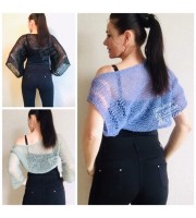 Knit Bridal Shrug Chunky knit shrug summer knitwear Wedding shrug mohair bolero Handknit shrug Cotton shrug Bridal bolero Summer shrug