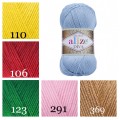 ALIZE DIVA Silk Effect Yarn Crochet Microfiber Acrylic Lace Hand Knitting Yarn Swimwear bikini Bag Multicolor Summer Rainbow Yarn Striping