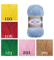 ALIZE DIVA Silk Effect Yarn Crochet Microfiber Acrylic Lace Hand Knitting Yarn Swimwear bikini Bag Multicolor Summer Rainbow Yarn Striping