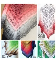 Crochet Lace Shawl Wraps Pink Shawl Boho Triangle Scarf for Women Rainbow Floral Hand Knit Shawl Large