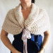 Winter Wedding shawl Bridal Bolero Shrug Ivory gift for her Beige knit wrap Red bridesmaid Cape White cover up Gray Fuzzy Capelet Royal Blue
