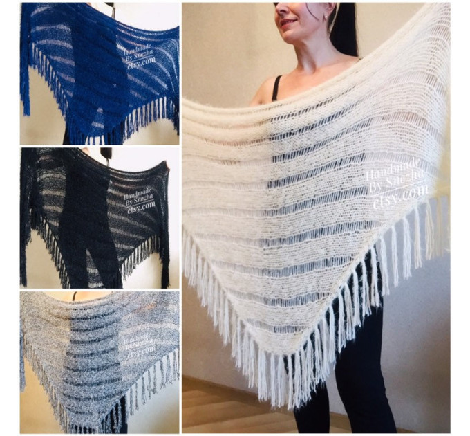 Winter Wedding shawl Bridal Bolero Shrug Ivory gift for her Beige knit wrap Red bridesmaid Cape White cover up Gray Fuzzy Capelet Royal Blue