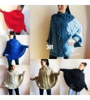 Knit Poncho Sweater Plus Size Women Crochet Poncho Black Wool Hand Knitted Winter Poncho Gray Cape Spring Poncho   Knitwear Boho Wrap