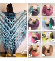 Angora RAINBOW Vizel Alpaca 5-8SET fingering yarn Lace Crochet Art yarn Shawl Scarf Knit Multicolor Poncho Sweater Cardigan Wrap Hat pattern