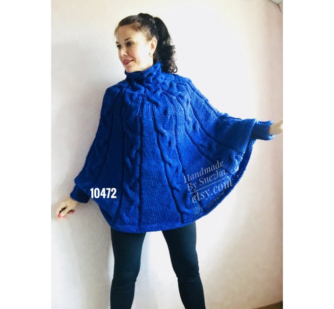 Shushi Cozette Cable Knit Poncho Pullover