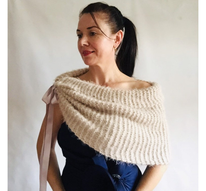 Wedding shawl Bridesmaid bolero, Bridal wrap Bridesmaid fur shawl Winter wedding Bridesmaid shrug, Bridal gift, Bride coverup, mohair stole