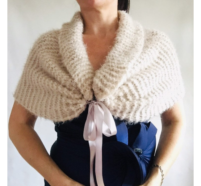 Wedding shawl Bridesmaid bolero, Bridal wrap Bridesmaid fur shawl Winter wedding Bridesmaid shrug, Bridal gift, Bride coverup, mohair stole
