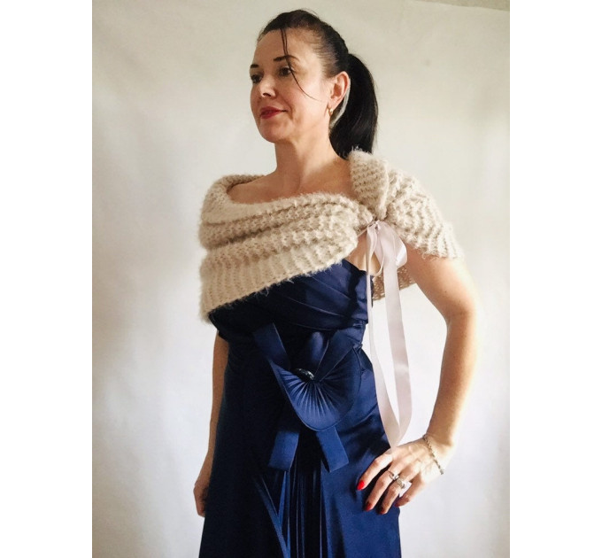 Wedding shawl Bridesmaid bolero, Bridal wrap Bridesmaid fur shawl Winter wedding Bridesmaid shrug, Bridal gift, Bride coverup, mohair stole
