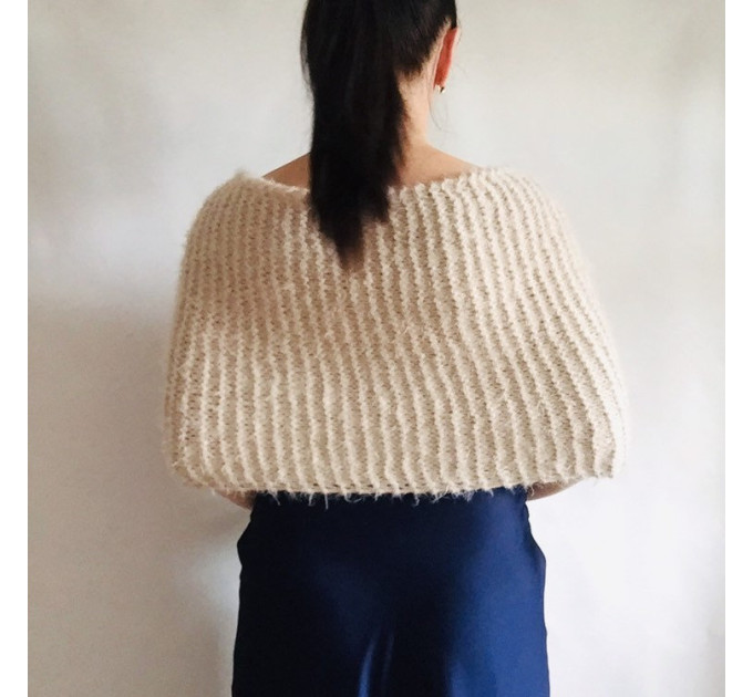 Wedding shawl Bridesmaid bolero, Bridal wrap Bridesmaid fur shawl Winter wedding Bridesmaid shrug, Bridal gift, Bride coverup, mohair stole