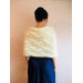 Bridesmaid shawl bridal cover up faux fur wrap bridal capelet wedding jacket knit wedding bolero mohair shrug knitted bolero navy blue