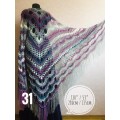 Crochet Shawl Triangle Scarf Women Fringe Rustic Wedding, Purple Mohair Alpaca Gray Big Size Maxi Shawl Hand knit Poncho, White Green Blue