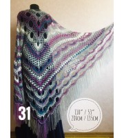 Crochet Shawl Triangle Scarf Women Fringe Rustic Wedding, Purple Mohair Alpaca Gray Big Size Maxi Shawl Hand knit Poncho, White Green Blue