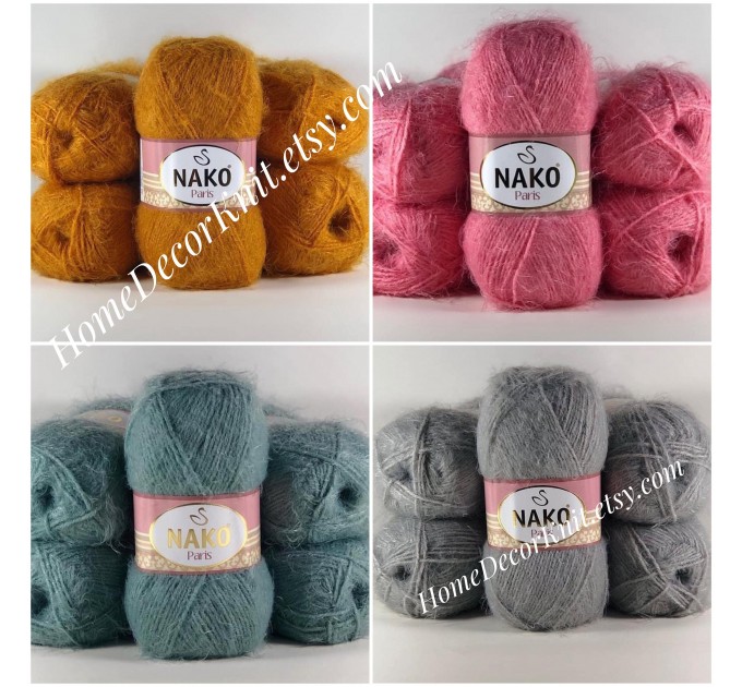  NAKO Paris, fluffy yarn, Faux fur yarn Crochet yarn, acrylic yarn, Knitting yarn, winter yarn Shawl yarn hat yarn, cardigan, scarf, pullover  Yarn  2