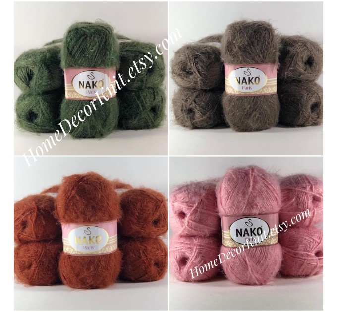  NAKO Paris, fluffy yarn, Faux fur yarn Crochet yarn, acrylic yarn, Knitting yarn, winter yarn Shawl yarn hat yarn, cardigan, scarf, pullover  Yarn  3