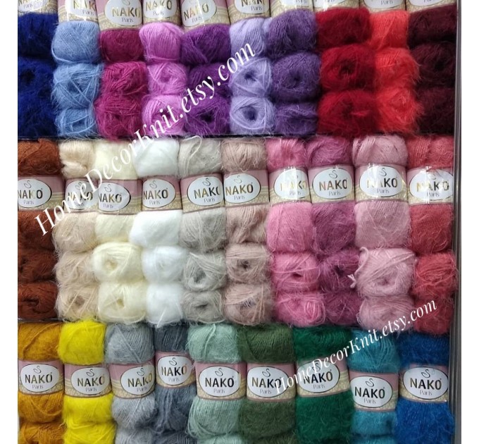  NAKO Paris, fluffy yarn, Faux fur yarn Crochet yarn, acrylic yarn, Knitting yarn, winter yarn Shawl yarn hat yarn, cardigan, scarf, pullover  Yarn  4