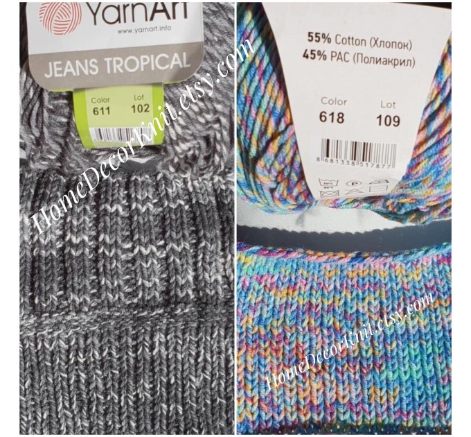 Cotton Yarn, YarnArt JEANS TROPICAL, Gradient Yarn, Knitting Yarn