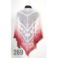 White Crochet Lace Shawl Wraps Shawl Boho Triangle Pink Scarf for Women Cotton Rainbow Floral Hand Knit Shawl Large Summer