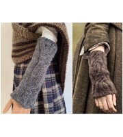 Dark Gray alpaca mittens Outlander inspired Claire's arm warmers women hand knit mittens Outlander fingerless wool mitts Claire's gauntlets