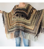 Brown poncho hoodie ombre wool cape poncho fringe alternative clothing boho shawl knit poncho black halloween poncho wrap mexico poncho