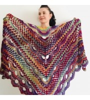 Maroon shawl plus size green and burgundy shawl off shoulder tribal shawl triangle shawl ombre crochet shawl fringe gradient shawl mexico