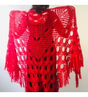 Red shawl wedding wrap wine bridal shawl fall winter wedding shawl bridesmaid shawl triangle shawl fringe bride shawl wedding wrap