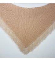 Champagne triangle wool shawl fringe mohair warm knit shoulder wrap winter crochet plus size bridal shawl large pashmina anniversary gift