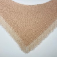 Champagne triangle wool shawl fringe mohair warm knit shoulder wrap winter crochet plus size bridal shawl large pashmina anniversary gift