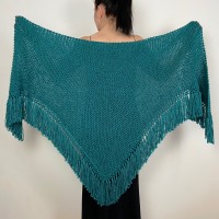 Emerald Wedding Shawl Alpaca Wool Bridal Shoulders Wraps Bride Evening Triangle Knit Scarf