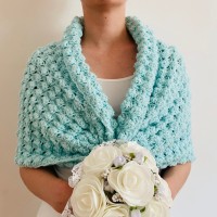 Mint Wedding Bolero Wool Bridal Stole Bride Shawl For Dress 