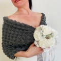 Dark Gray Wedding Bolero For Dress Bridal Stole Mother Of Bride Shawls And Wraps