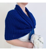 Blue bridesmaid shawl, bridal shrug bridal bolero, bridal cape, off shoulder tribal shawl bridal capelet, bride jacket