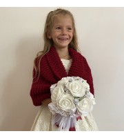 Bordo Flower girl shawl kids bolero childs bolero burgundy communion shrug winter wedding kids shrug little girls bolero kids cape