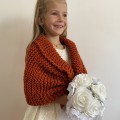 Burnt orange shrug flower girl shawl little girls bolero mustard communion shrug childs bolero winter wedding kids shrug kids bolero