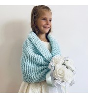 Mint flower girl shawl shrug winter wedding kids shrug childs bolero communion shrug kids bolero little girls bolero kids cape childs shrug