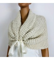 Ivory bridal shawl wool wedding shrug cream bridal party shawl wedding capelet bridesmaid shrug bride bolero bride capelet bridal stole