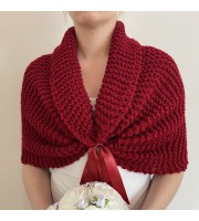 Burgundy Bridal Stole For Bride Red Wedding Bolero For Dress