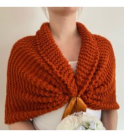 Burnt Orange Wedding Stole For Dress Bridal Bolero Mother Of Bride Shawls And Wraps