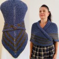 Blue Outlander Claire rent shawl alpaca knit shoulder wrap Inspired Claire blue wool triangle shawl sontag scottish wedding shawl anniversary gift wife mom