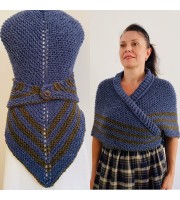 Blue Outlander Claire rent shawl alpaca knit shoulder wrap Inspired Claire blue wool triangle shawl sontag scottish wedding shawl anniversary gift wife mom