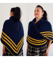 Dark Blue Outlander rent Shawl Wool Triangle winter sontag shawl Mohair Knit warm shoulder Claire Fraser anniversary gift Mom Sister