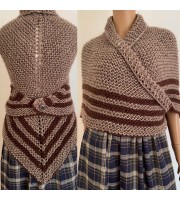 Brown Outlander Inspired Claire Shawl rent Carolina Shawl Triangle Wool Sontag Brown warm cowl Shoulders wrap