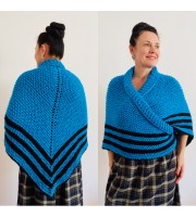 Turquoise Claire Outlander Shawl Wool Triangle Shawl celtic sontag shawl Mohair Knit warm shoulder anniversary gift Mom Her Sister 