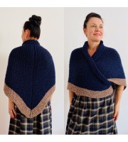 Blue rent Claire Outlander shawl wool triangle shawl knit shoulder wrap celtic sontag scottish shawl anniversary gift wife mom