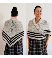 White Claire Outlander Shawl Knit Wrap Alpaca, Mohair warm shoulder wrap Triangle Wool sontag Shawl anniversary gift Mom Her