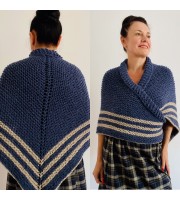 Blue Outlander Claire rent shawl celtic sontag shawl triangle wool shawl knit shoulder wrap Carolina Shawl Fraser's Ridge winter shawl