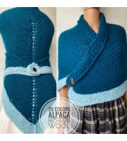 Petrol Outlander rent Claire shawl sontag celtic shawl blue triangle wool shawl knit shoulder wrap Carolina Shawl Fraser's Ridge winter shawl