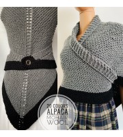 Gray Claire Outlander rent shawl celtic sontag shawl wool triangle shawl knit shoulder wrap claire fraser shawl anniversary gift wife mom