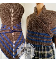 Outlander Claire rent shawl knit shoulder wrap brown alpaca triangle shawl wool sontag shawl anniversary gift wife mom