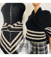 Outlander Claire rent Shawl black triangle wool shawl celtic sontag shawl Carolina Shawl knit shoulder wrap anniversary gift wife mom